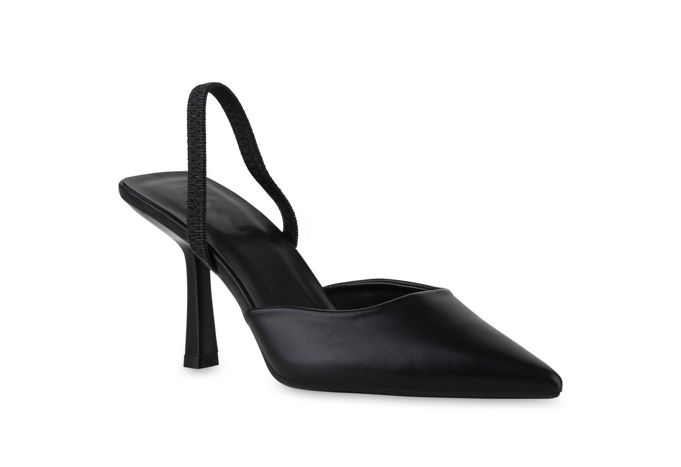 VAN HILL 841485 Slingpumps Damen Slingpumps Pumps Spitze Stiletto Klassische Basic von VAN HILL