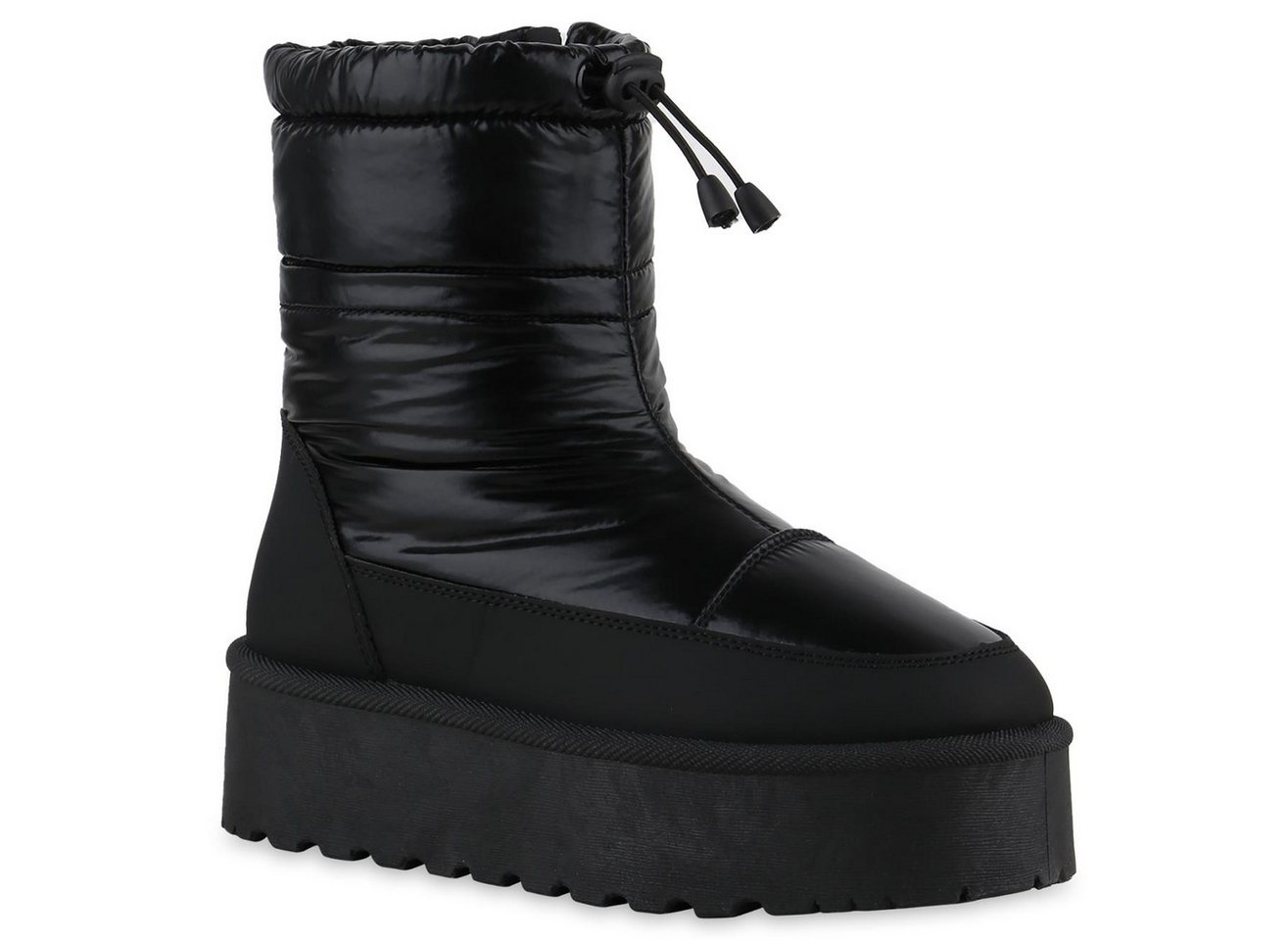 VAN HILL 841496 Winterstiefelette Damen Warm Gefütterte Winter Boots Stiefeletten Bequeme von VAN HILL