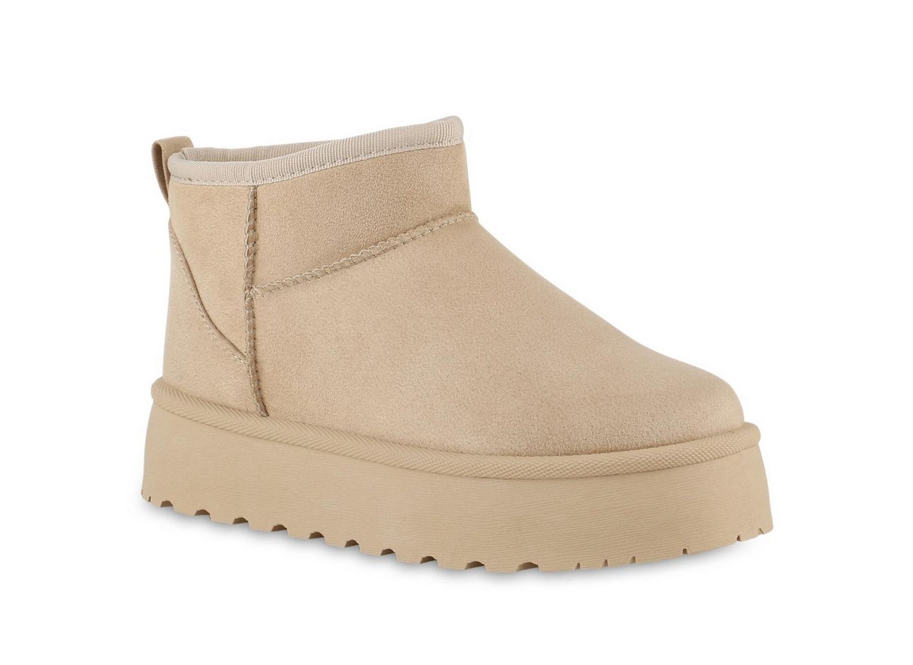 VAN HILL 841506 Winterstiefelette Damen Warm Gefüttert Winter Boots Stiefeletten Profil-Sohle von VAN HILL