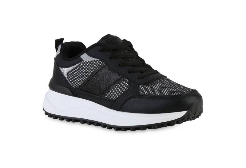 VAN HILL 841560 Plateausneaker Damen Plateau Sneaker Schnürer Glitzer Profil-Sohle Freizeit Schuh VAN HILL 841560 Plateausneaker Damen Plateau Sneaker Schnürer Glitzer Profil-Sohle Freizeit Schuh von VAN HILL