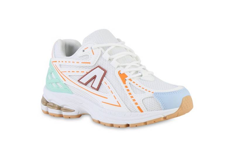 VAN HILL 841566 Laufschuh Damen Laufschuhe Sportschuhe Schnürer Sportlich Profil-Sohle Schuh von VAN HILL