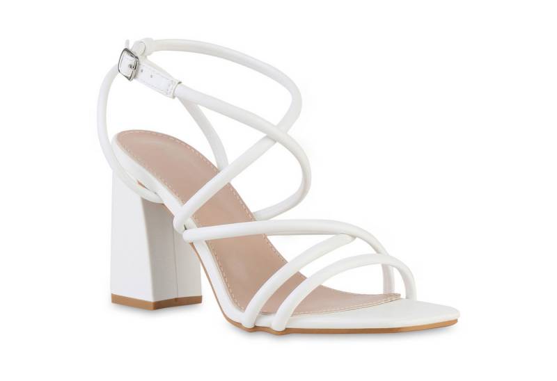 VAN HILL 841570 Riemchensandalette Damen Riemchensandalette Sandalette Klassische Basic Party von VAN HILL