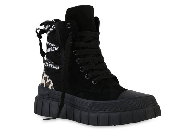 VAN HILL 841579 Sneaker Damen Sneaker High Schnürer Prints Profil-Sohle Freizeit VAN HILL 841579 Sneaker Damen Sneaker High Schnürer Prints Profil-Sohle Freizeit von VAN HILL