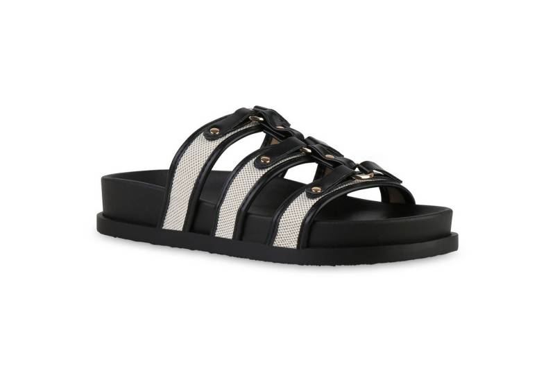 VAN HILL 841593 Pantolette Damen Pantoletten Sandalen Bequeme Basic Freizeit von VAN HILL