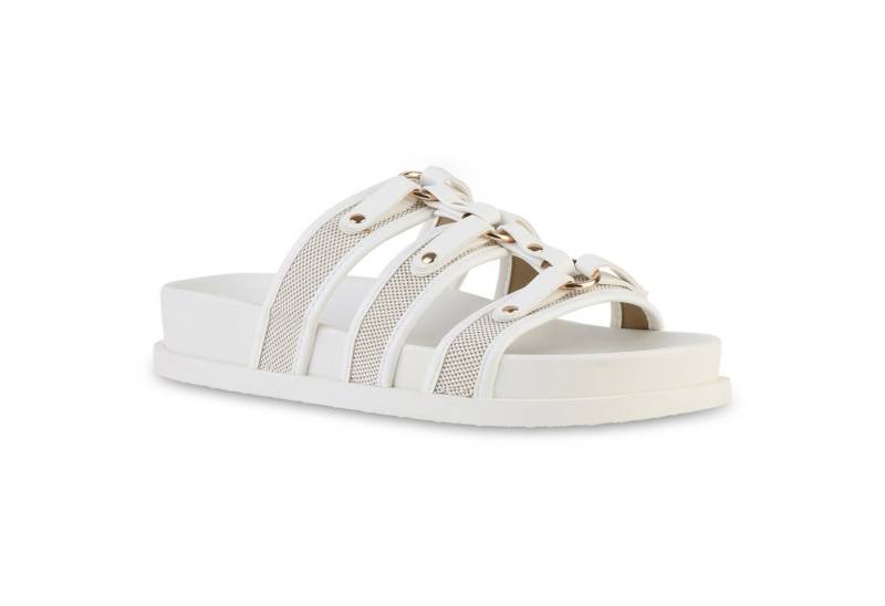 VAN HILL 841593 Pantolette Damen Pantoletten Sandalen Bequeme Basic Freizeit von VAN HILL