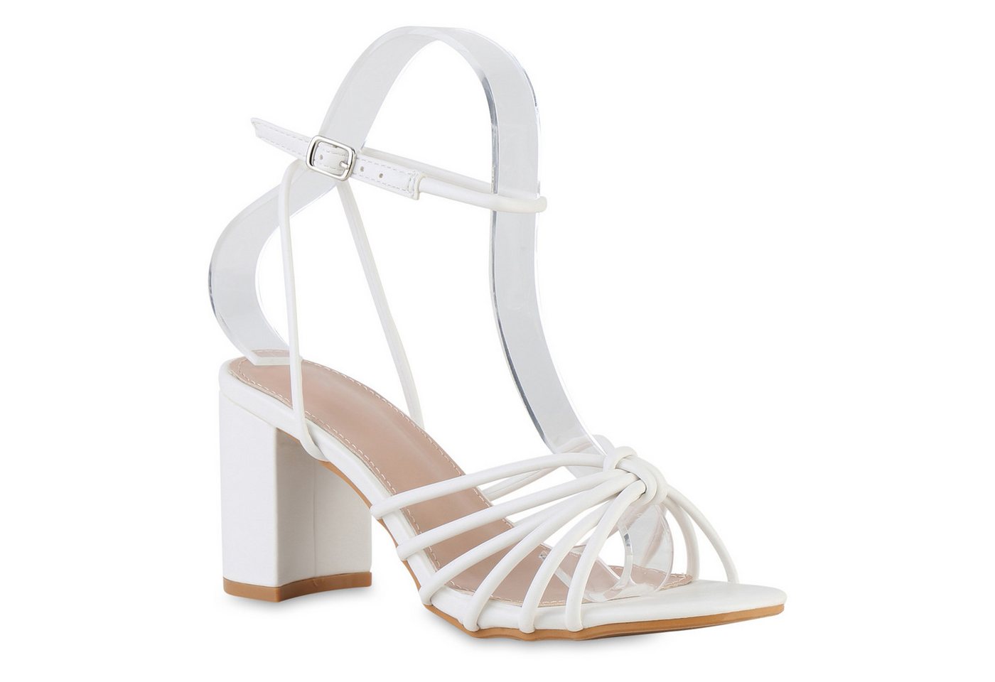 VAN HILL 841600 Riemchensandalette Damen Riemchensandaletten Sandaletten Elegante Basic Party von VAN HILL