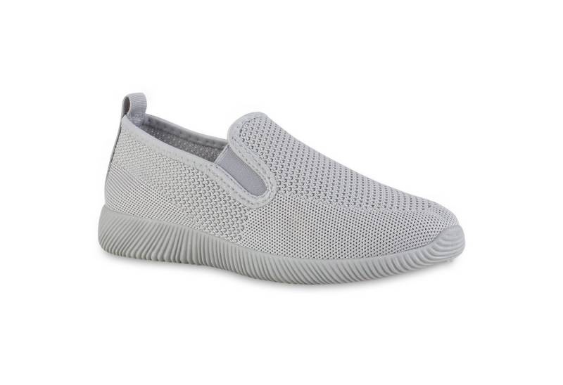 VAN HILL 841611 Laufschuh Damen Slip Ons Sportschuhe Sportliche Strick Freizeit von VAN HILL