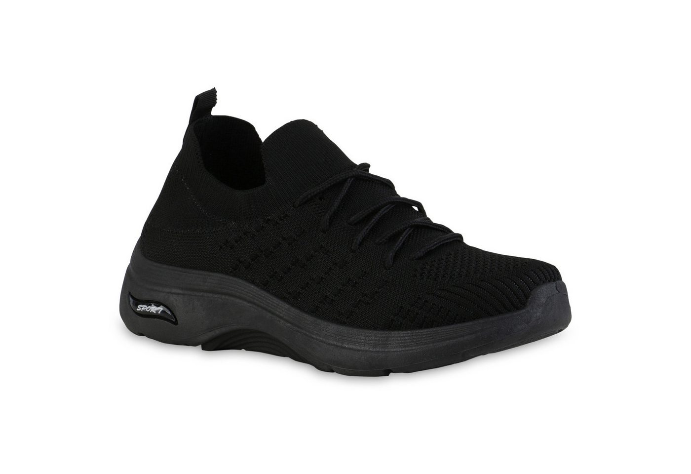 VAN HILL 841618 Laufschuh Damen Laufschuhe Sportschuhe Schnürer Sportliche Strick von VAN HILL