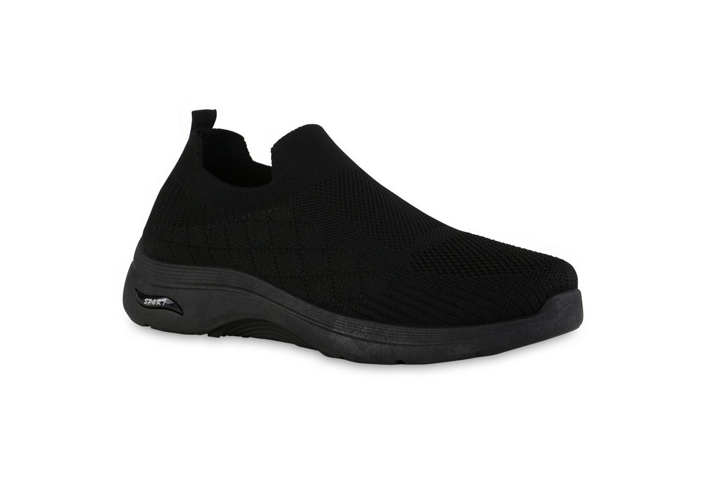 VAN HILL 841620 Laufschuh Herren Slip Ons Sportschuhe Sportliche Strick Profil-Sohle von VAN HILL