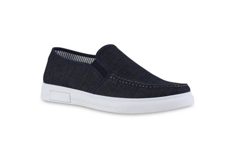 VAN HILL 841621 Slipper Herren Klassische Slippers Denim Slip Ons Freizeit Stoff VAN HILL 841621 Slipper Herren Klassische Slippers Denim Slip Ons Freizeit Stoff von VAN HILL