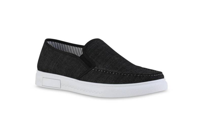 VAN HILL 841621 Slipper Herren Klassische Slippers Denim Slip Ons Freizeit Stoff VAN HILL 841621 Slipper Herren Klassische Slippers Denim Slip Ons Freizeit Stoff von VAN HILL