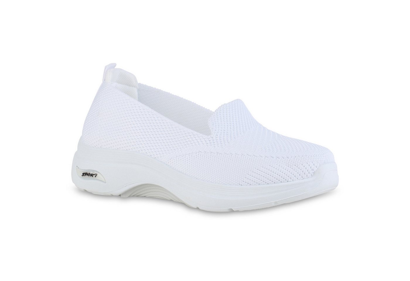 VAN HILL 841624 Laufschuh Damen Slip Ons Sportschuhe Sportliche Strick Profil-Sohle von VAN HILL