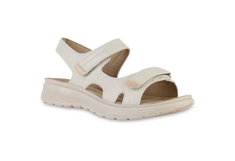 VAN HILL 841626 Sandale Damen Komfort Sandalen Bequeme Cut-outs Profil-Sohle von VAN HILL