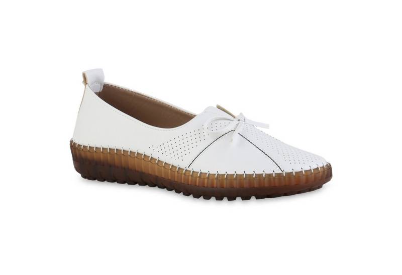 VAN HILL 841628 Slipper Damen Slip Ons Slippers Bequeme Schleifen Profil-Sohle von VAN HILL