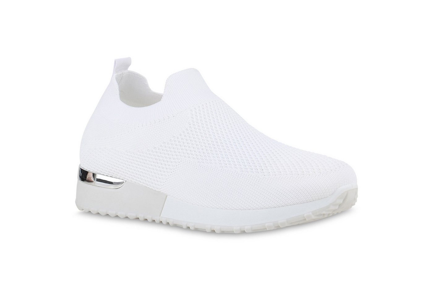 VAN HILL 841645 Laufschuh Damen Slip Ons Sportschuhe Sportliche Strick Profil-Sohle von VAN HILL