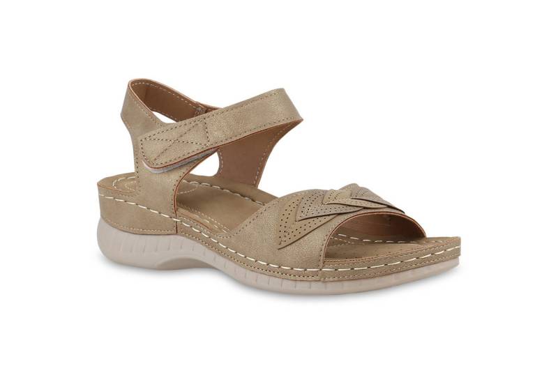 VAN HILL 841647 Sandale Damen Komfort Sandalen Bequeme Keilabsatz Basic Leder-Optik VAN HILL 841647 Sandale Damen Komfort Sandalen Bequeme Keilabsatz Basic Leder-Optik von VAN HILL