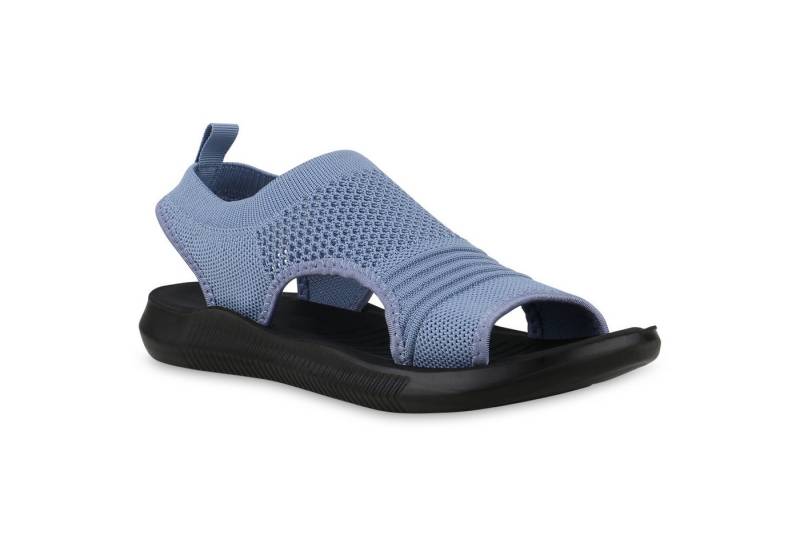 VAN HILL 841662 Sandale Damen Komfort Sandalen Bequeme Strick Freizeit von VAN HILL