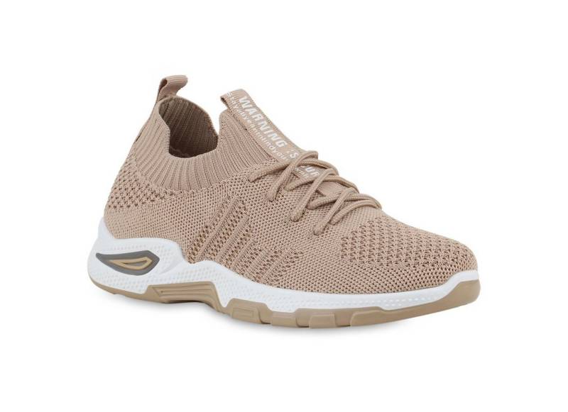 VAN HILL 841672 Laufschuh Damen Laufschuhe Sportschuhe Sportliche Strick Profil-Sohle von VAN HILL