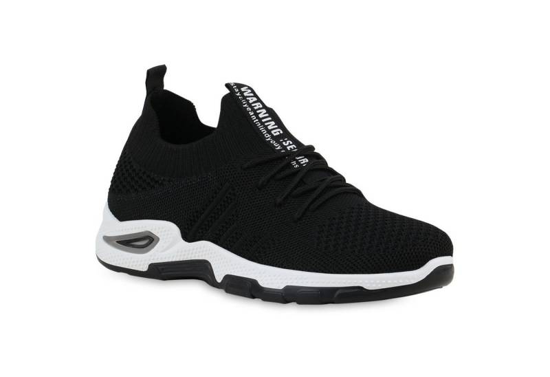 VAN HILL 841672 Laufschuh Damen Laufschuhe Sportschuhe Sportliche Strick Profil-Sohle von VAN HILL