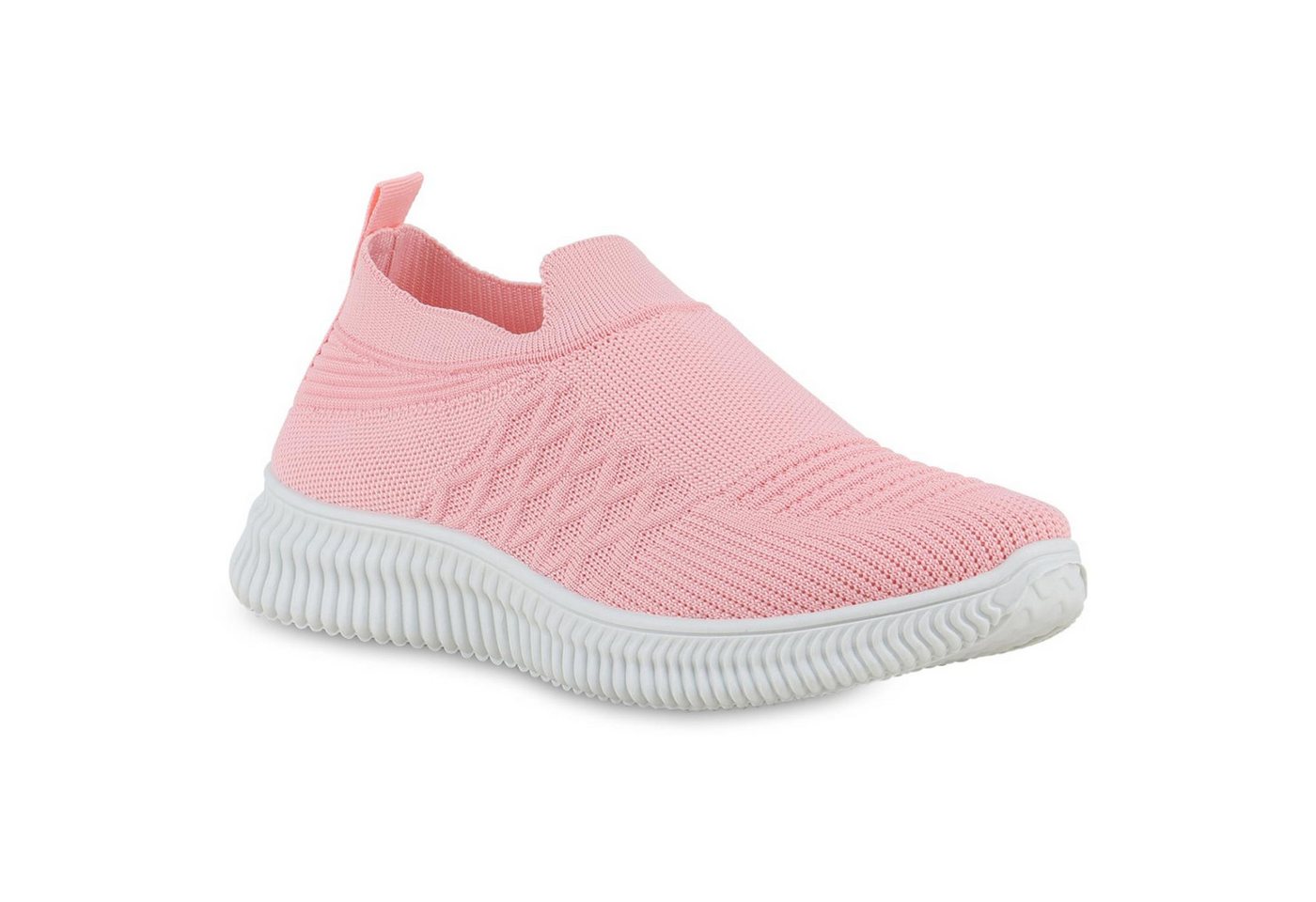 VAN HILL 841676 Laufschuh Damen Slip Ons Sportschuhe Sportliche Strick Profil-Sohle von VAN HILL