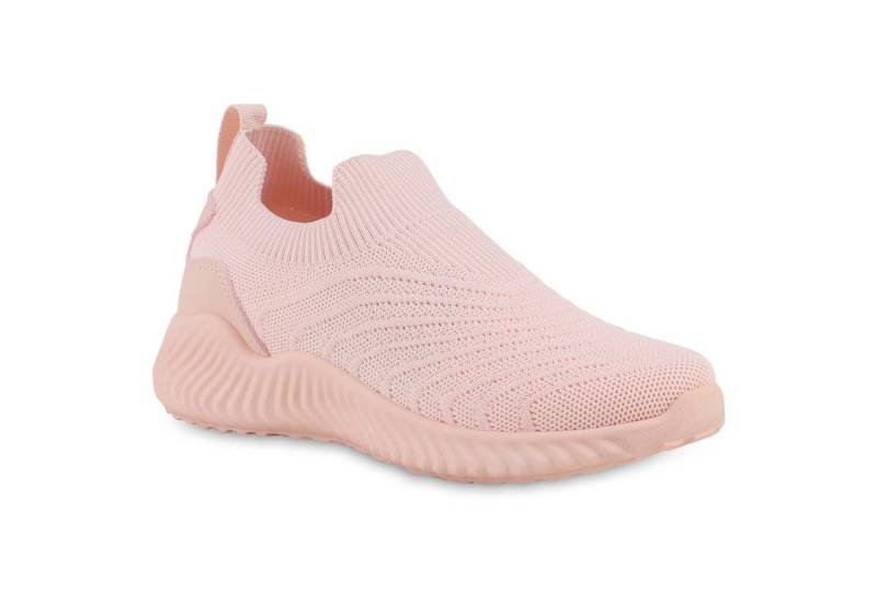 VAN HILL 841677 Laufschuh Damen Slip Ons Sportschuhe Sportliche Strick Profil-Sohle von VAN HILL