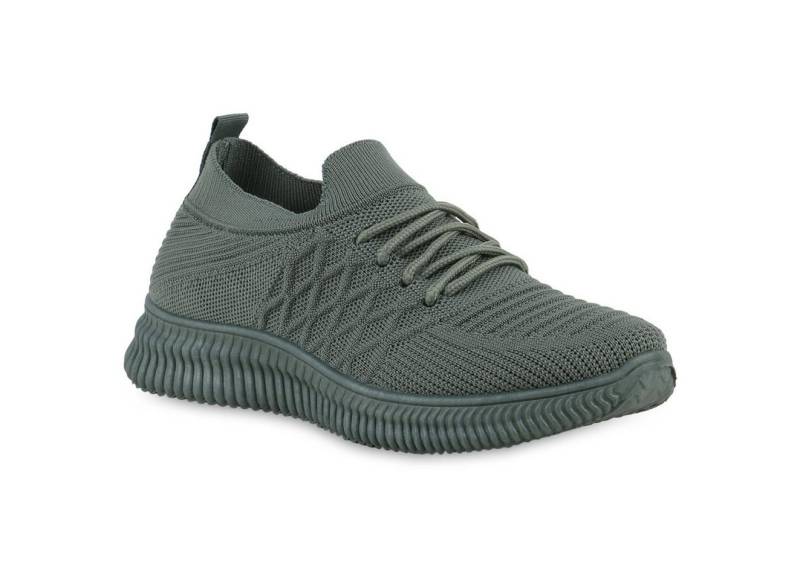 VAN HILL 841679 Laufschuh Damen Laufschuhe Sportschuhe Sportliche Strick Profil-Sohle von VAN HILL