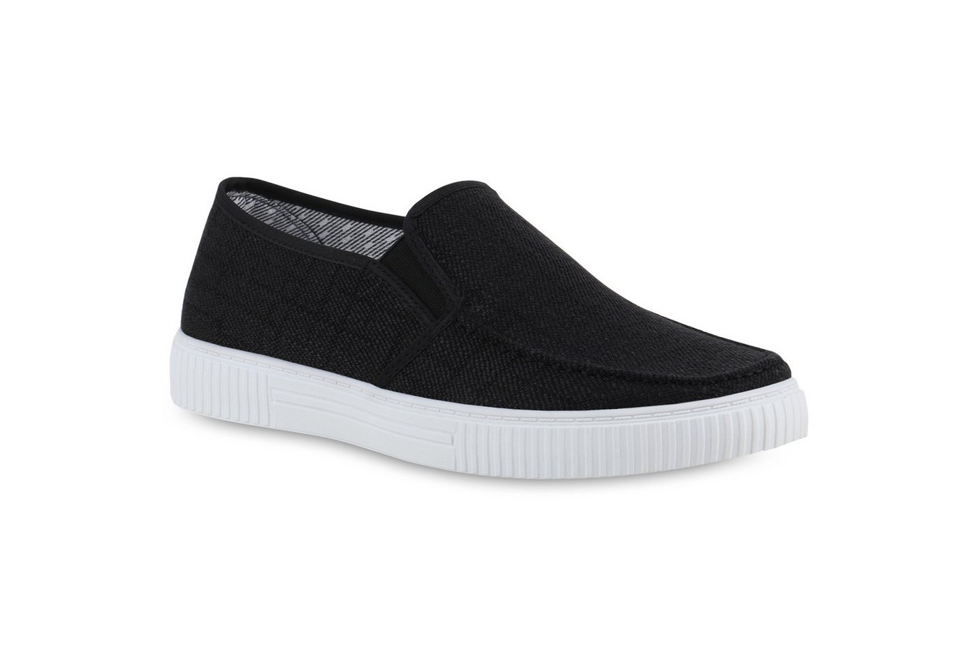 VAN HILL 841680 Slipper Herren Slip Ons Slippers Bequeme Basic Stoff Freizeit von VAN HILL