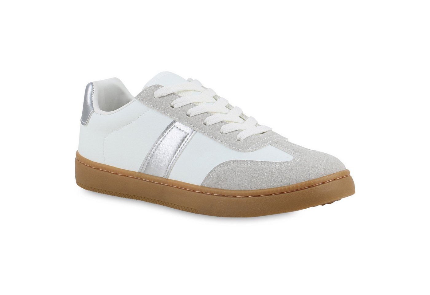 VAN HILL 841698 Sneaker Damen Sneaker Low Schürer Bequeme Basic Freizeit Schnür- von VAN HILL