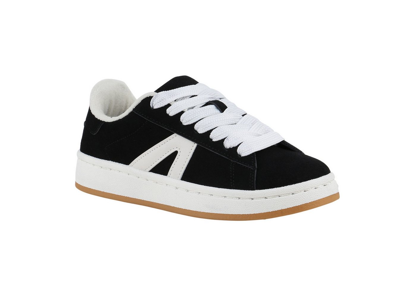 VAN HILL 841701 Sneaker Damen Sneaker Low Schnürer Bequeme Basic Schnür- von VAN HILL