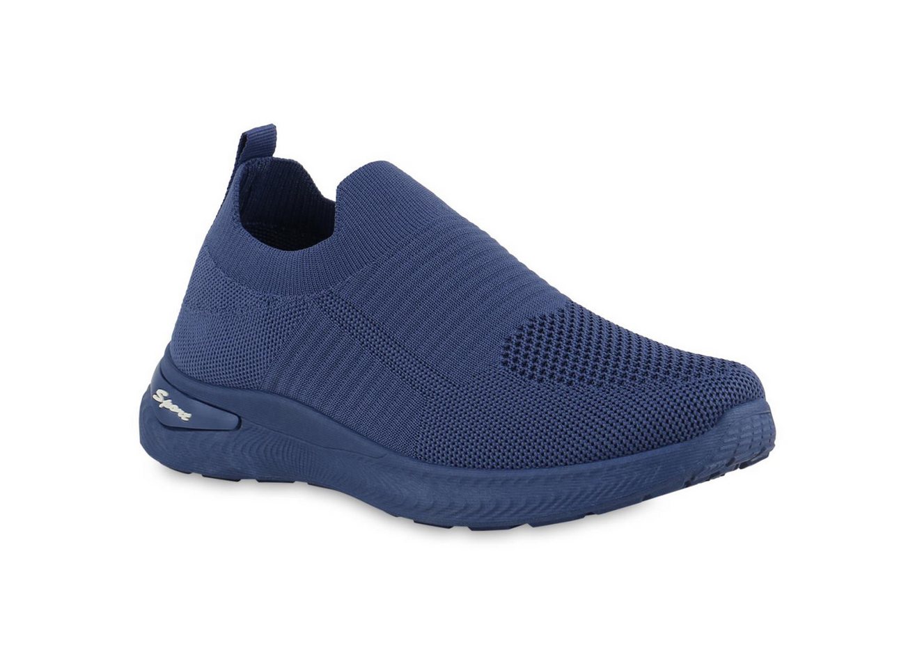 VAN HILL 841703 Laufschuh Damen Slip Ons Sportschuhe Sportliche Strick Profil-Sohle von VAN HILL