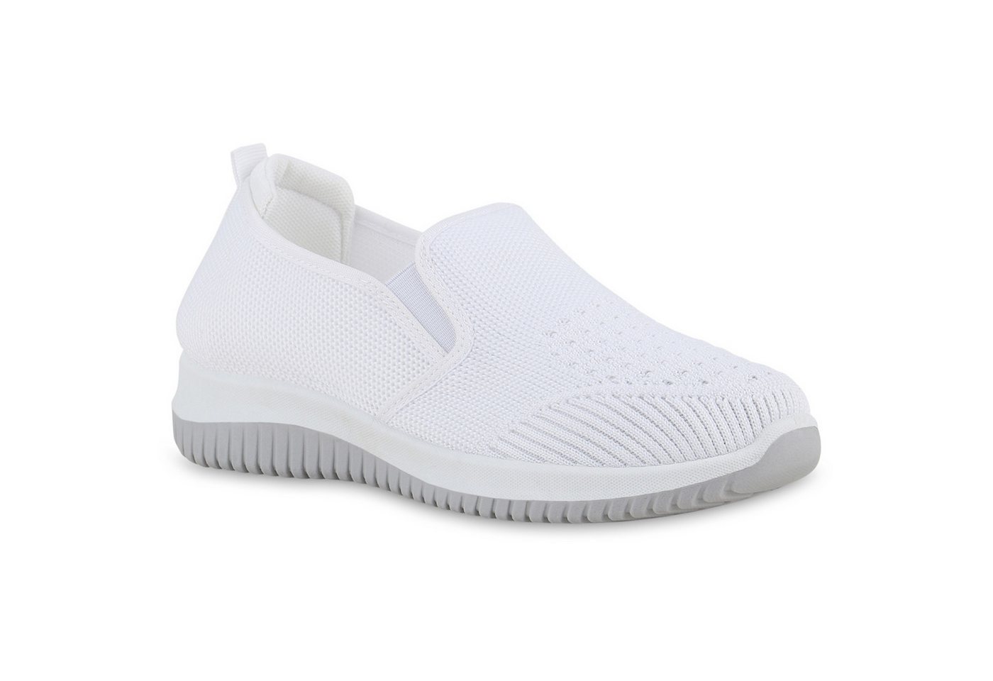 VAN HILL 841705 Laufschuh Damen Slip Ons Sportschuhe Sportliche Strick Profil-Sohle von VAN HILL