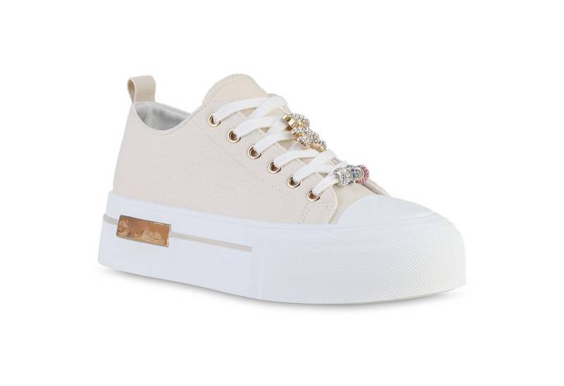 VAN HILL 841715 Plateausneaker Damen Plateau Sneaker Schnürer Strass Zierperlen Freizeit VAN HILL 841715 Plateausneaker Damen Plateau Sneaker Schnürer Strass Zierperlen Freizeit von VAN HILL