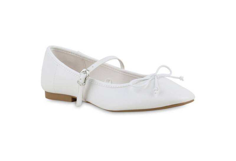 VAN HILL 841721 Ballerina Damen Riemchenballerinas Ballerinas Klassische Schleifen von VAN HILL