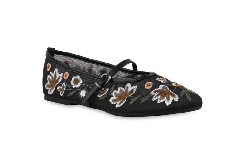 VAN HILL 841723 Ballerina Damen Riemchenballerinas Ballerinas Blumen Stickereien VAN HILL 841723 Ballerina Damen Riemchenballerinas Ballerinas Blumen Stickereien von VAN HILL