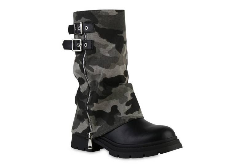 VAN HILL 841799 Stiefel Damen Leicht Gefüttert Bikerstiefel Stiefel Zipper Schnalle VAN HILL 841799 Stiefel Damen Leicht Gefüttert Bikerstiefel Stiefel Zipper Schnalle von VAN HILL