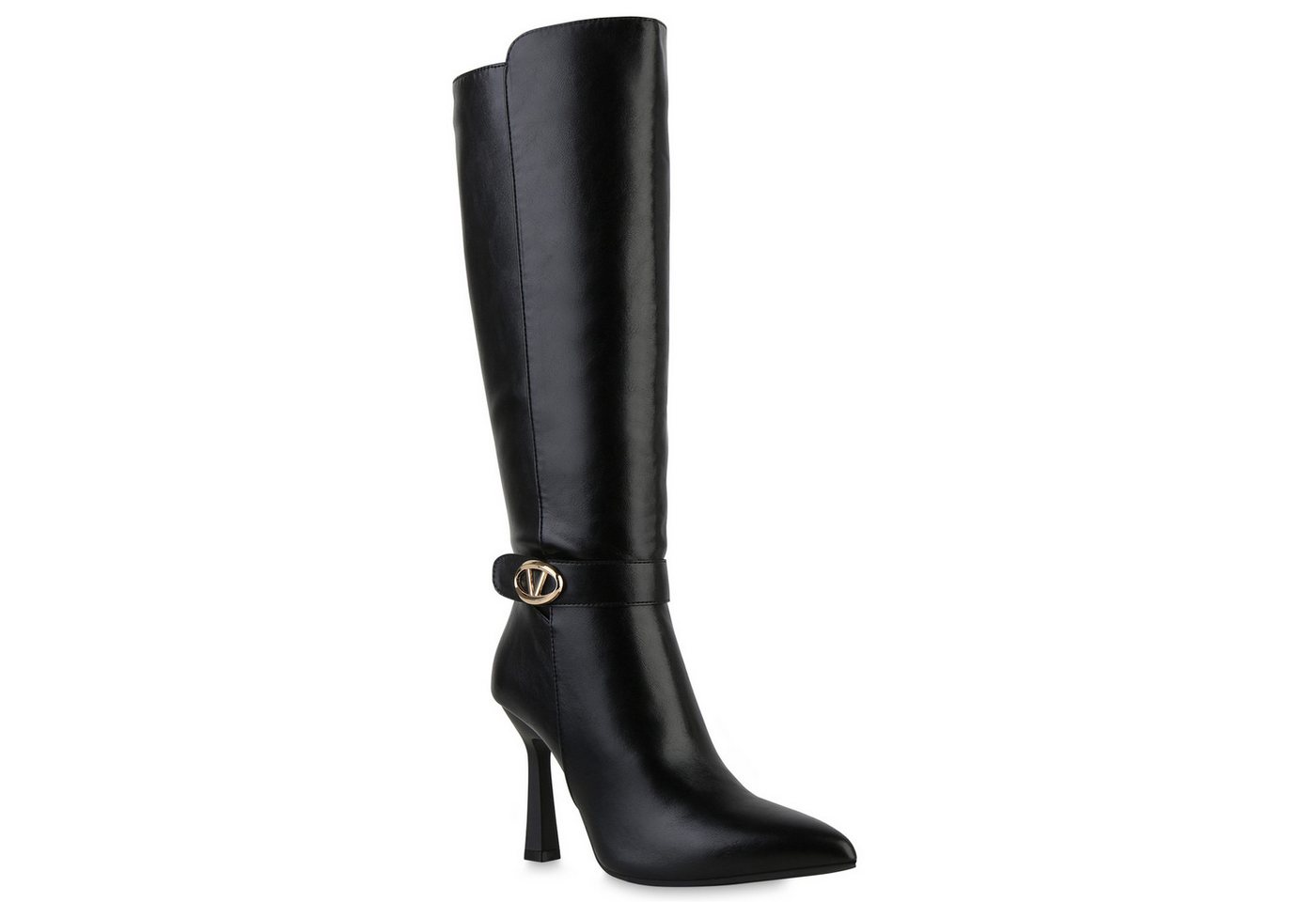 VAN HILL 841858 Stiefel Damen Leicht Gefütterte Klassische Stiefel Spitze Schnallen von VAN HILL