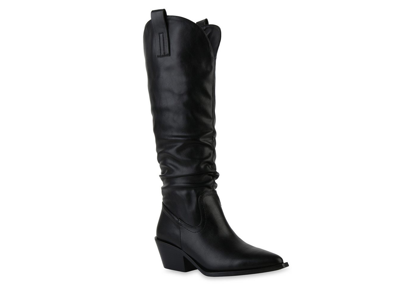 VAN HILL 841892 Cowboystiefel Damen Cowboystiefel Stiefel Spitze Trichterabsatz Western von VAN HILL