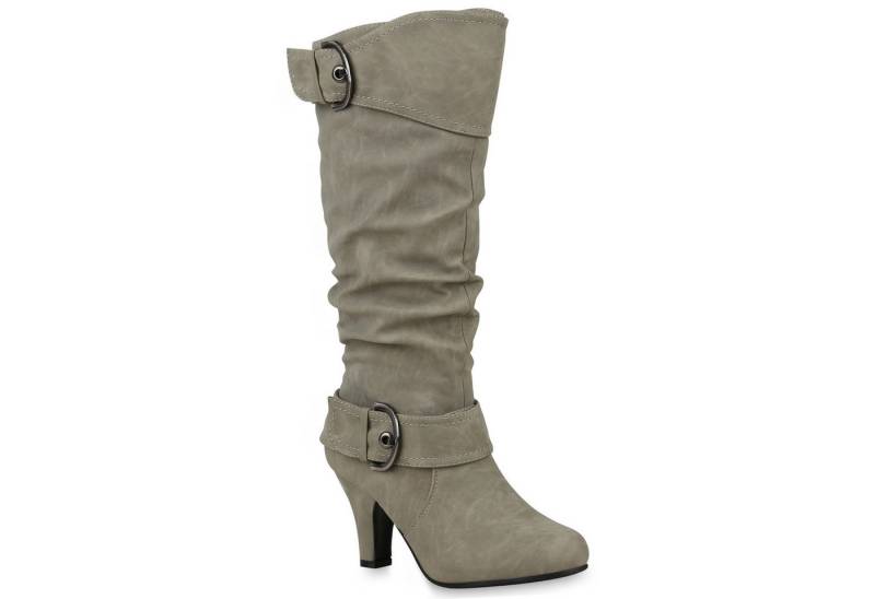 VAN HILL 98232 Stiefel Elegante Damen Stiefel Warm Gefütterte Winter Boots Gr. 36-41 von VAN HILL