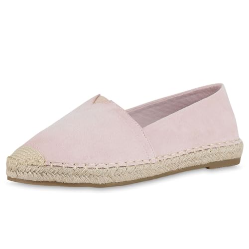 VAN HILL Damen Espadrilles Flach Bast Bequem Schuhe 215395 Rosa 36 VAN HILL Damen Espadrilles Flach Bast Bequem Schuhe 215395 Rosa 36 von VAN HILL