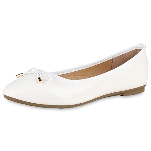 VAN HILL Damen Klassische Ballerinas Kunstleder Schuhe Flache Schleifen Freizeitschuhe Sommerschuhe Übergrößen 203978 Weiss Lack 41 VAN HILL Damen Klassische Ballerinas Kunstleder Schuhe Flache Schleifen Freizeitschuhe Sommerschuhe Übergrößen 203978 Weiss Lack 41 von VAN HILL