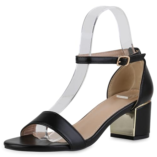 VAN HILL Damen Klassische Sandaletten Blockabsatz Basic Klassisch Schuhe 214216 Schwarz Klassisch 41 VAN HILL Damen Klassische Sandaletten Blockabsatz Basic Klassisch Schuhe 214216 Schwarz Klassisch 41 von VAN HILL