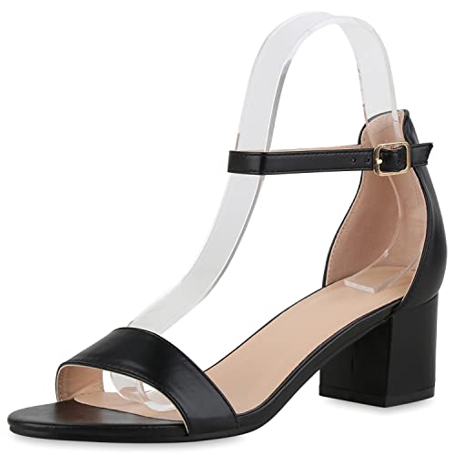 VAN HILL Damen Klassische Sandaletten Blockabsatz Schuhe Leder-Optik Abendschuhe Elegante Mid Heels Riemchenschuhe 211189 Schwarz 38 VAN HILL Damen Klassische Sandaletten Blockabsatz Schuhe Leder-Optik Abendschuhe Elegante Mid Heels Riemchenschuhe 211189 Schwarz 38 von VAN HILL