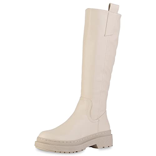 VAN HILL Damen Leicht Gefütterte Klassische Stiefel Blockabsatz Schuhe Profilsohle Schuhe Plateau Vorne Freizeitstiefel 208140 Beige 41 VAN HILL Damen Leicht Gefütterte Klassische Stiefel Blockabsatz Schuhe Profilsohle Schuhe Plateau Vorne Freizeitstiefel 208140 Beige 41 von VAN HILL