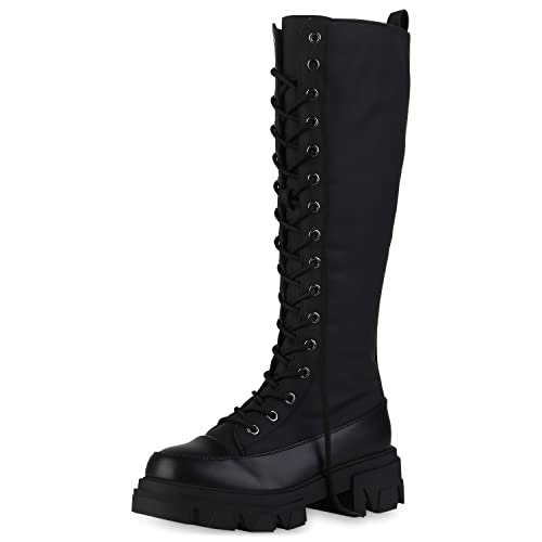 VAN HILL Damen Leicht Gefütterte Plateaustiefel Blockabsatz Stiefel Profilsohle Schuhe Freizeit Schnürer Plateauschuhe 208400 Schwarz 38 VAN HILL Damen Leicht Gefütterte Plateaustiefel Blockabsatz Stiefel Profilsohle Schuhe Freizeit Schnürer Plateauschuhe 208400 Schwarz 38 von VAN HILL