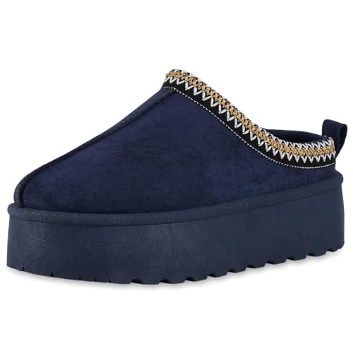 VAN HILL Damen Pantoffeln Plateau Prints Bequem Schuhe 213738 Dunkelblau Gold 39 VAN HILL Damen Pantoffeln Plateau Prints Bequem Schuhe 213738 Dunkelblau Gold 39 von VAN HILL
