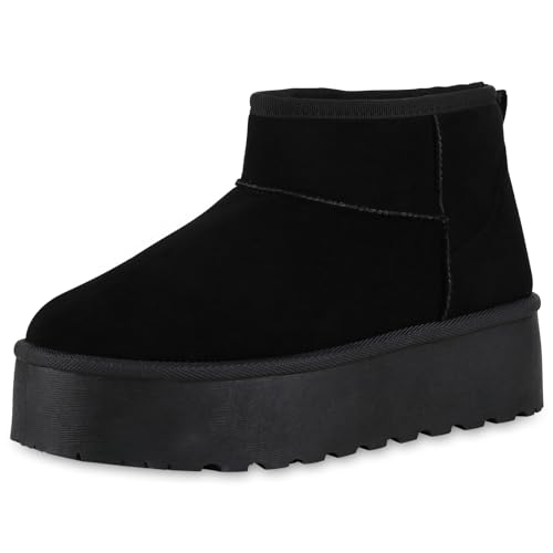 VAN HILL Damen Plateau Boots Plateau Profilsohle Bequem Schuhe 213727 Schwarz 37 VAN HILL Damen Plateau Boots Plateau Profilsohle Bequem Schuhe 213727 Schwarz 37 von VAN HILL