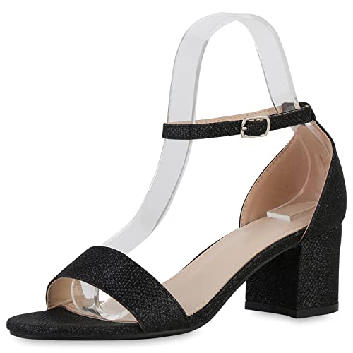 VAN HILL Damen Riemchensandaletten Sandaletten Blockabsatz Schuhe Party Riemchenschuhe Glitzer Freizeit Abendschuhe 210428 Schwarz Beige 37 VAN HILL Damen Riemchensandaletten Sandaletten Blockabsatz Schuhe Party Riemchenschuhe Glitzer Freizeit Abendschuhe 210428 Schwarz Beige 37 von VAN HILL