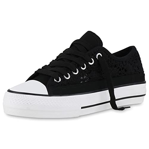 VAN HILL Damen Sneaker Low Bequeme Schnürschuhe Flache Freizeit Schuhe Spitze Schnürer Stoffschuhe 212511 Schwarz 37 VAN HILL Damen Sneaker Low Bequeme Schnürschuhe Flache Freizeit Schuhe Spitze Schnürer Stoffschuhe 212511 Schwarz 37 von VAN HILL