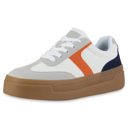 VAN HILL Damen Sneaker Low Plateau Basic Trendy Schuhe 216419 Mehrfarbig 38 VAN HILL Damen Sneaker Low Plateau Basic Trendy Schuhe 216419 Mehrfarbig 38 von VAN HILL