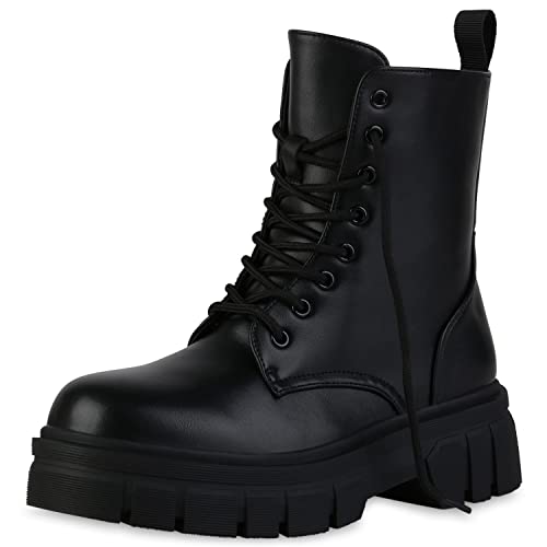 VAN HILL Damen Stiefeletten Plateau Boots Blockabsatz Schuhe Freizeit Stiefel Profilsohle Booties Plateauschuhe 207057 Schwarz 39 VAN HILL Damen Stiefeletten Plateau Boots Blockabsatz Schuhe Freizeit Stiefel Profilsohle Booties Plateauschuhe 207057 Schwarz 39 von VAN HILL